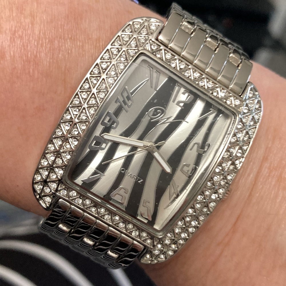 New Walthum W bling watch in polished stainless steel